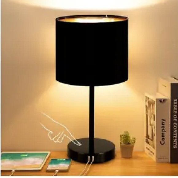 GGoivanky Other - Goivanky Table Lamp - Touch Control Table Lamp, 3-Way Dimmable Black Lamp